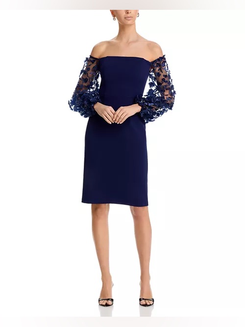 Eliza J Off The Shoulder Balloon Sleeve Cocktail Dress